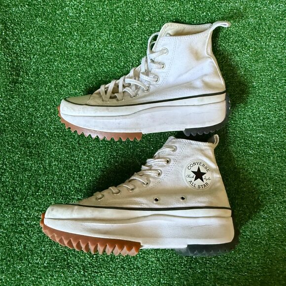 Converse Run Star Hike Women 6.5 White Black Gum Bold Lifestyle Sneakers 166799C - Picture 10 of 13